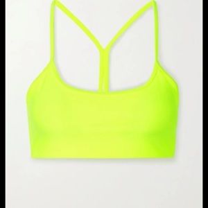 ALL ACCESS CHORUS NEON STRETCH SPORTS BRA IN YELLOW